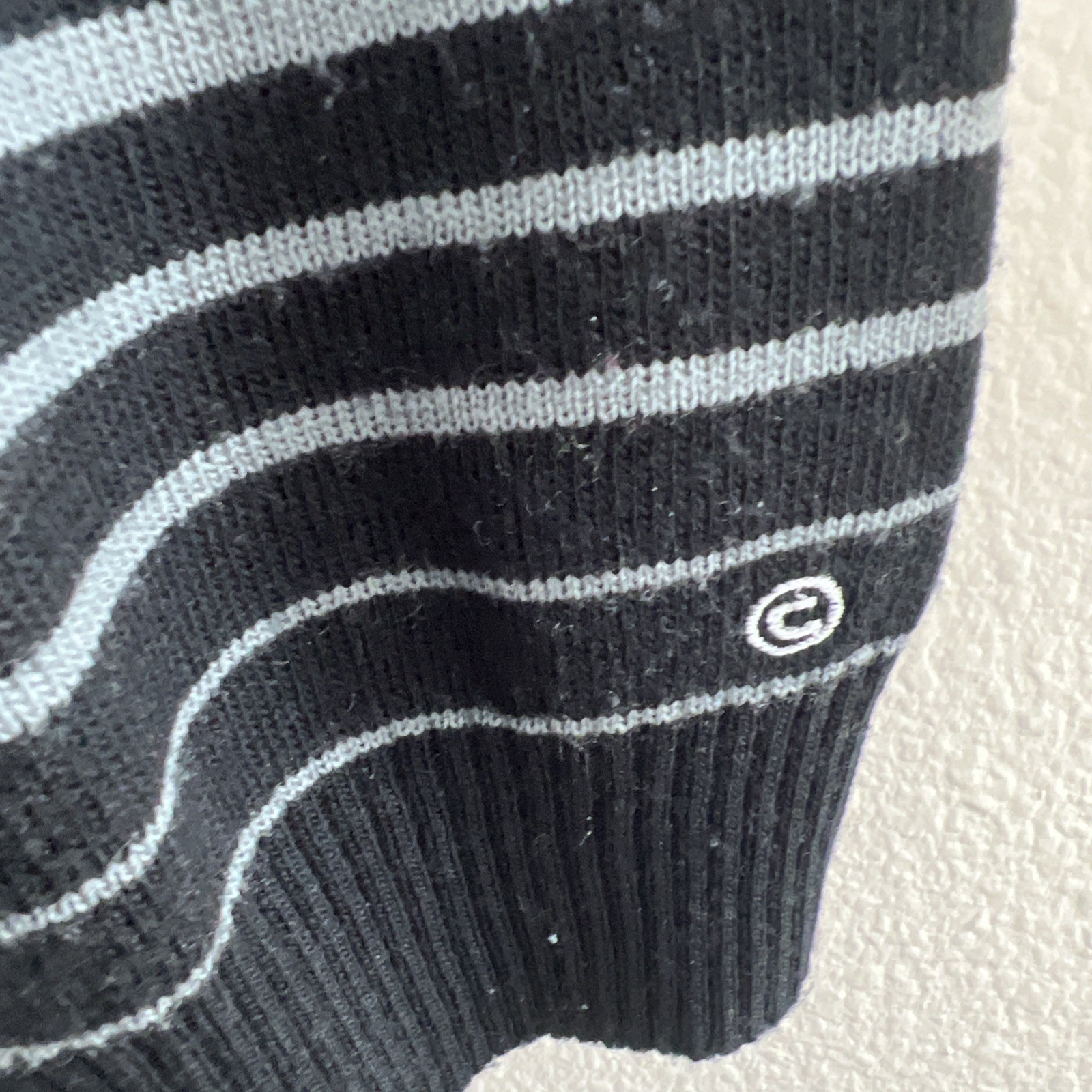 Vintage Cyn Les Shirlee Designs Sweater Embroidered Music Notes Size 42 Ombre