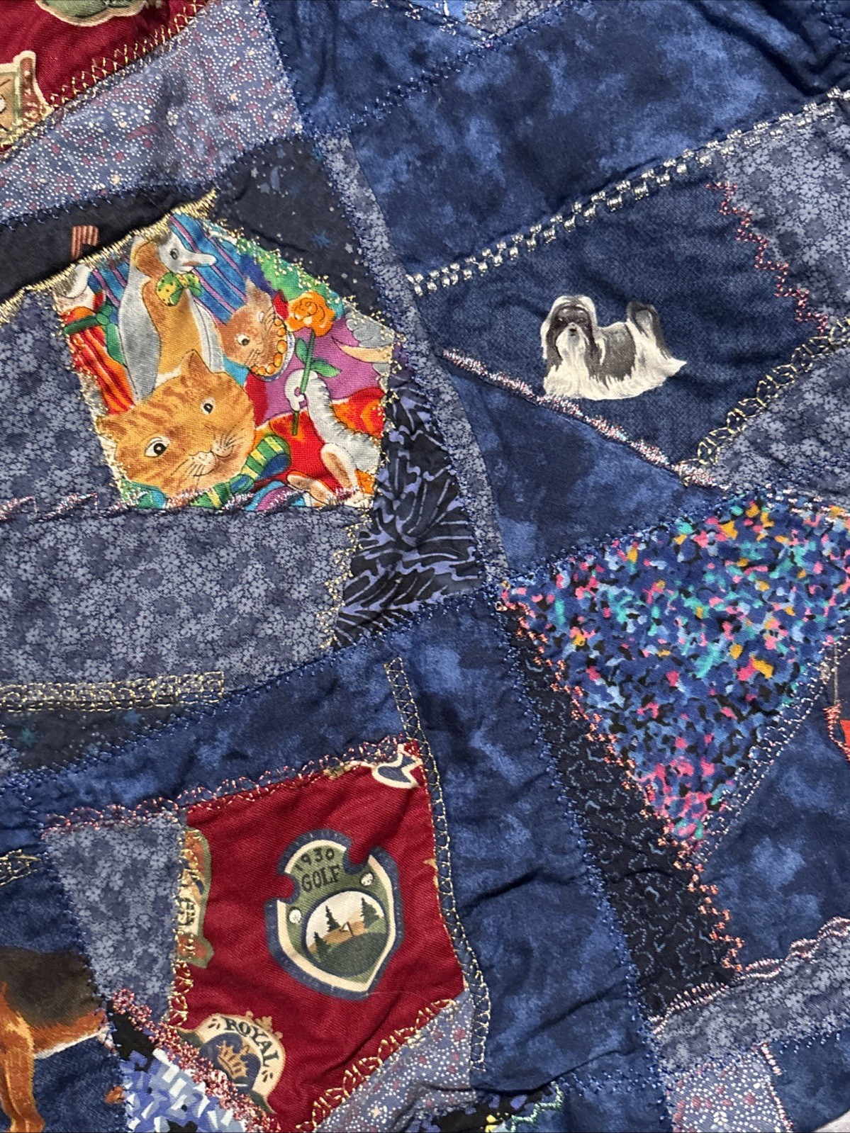 Vintage patchwork quilted coat, Bohemian/Crazy Quilt Style Pre-owned M/L? Women