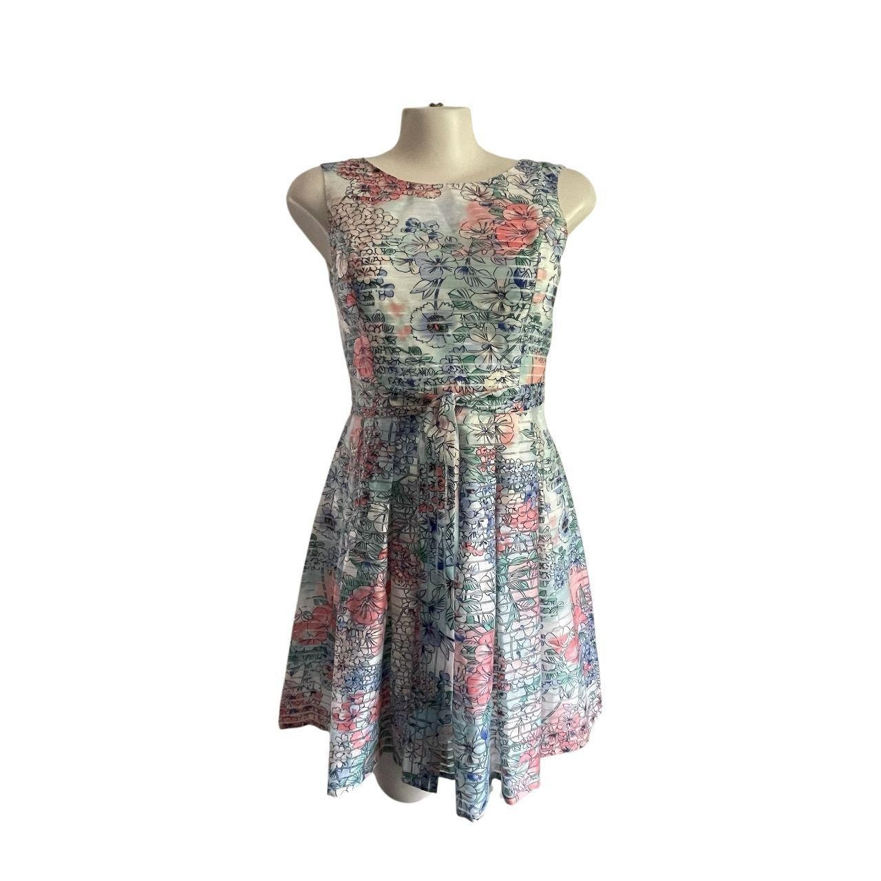 Tommy Hilfiger Floral Pleated Dress: 90s, Y2K
