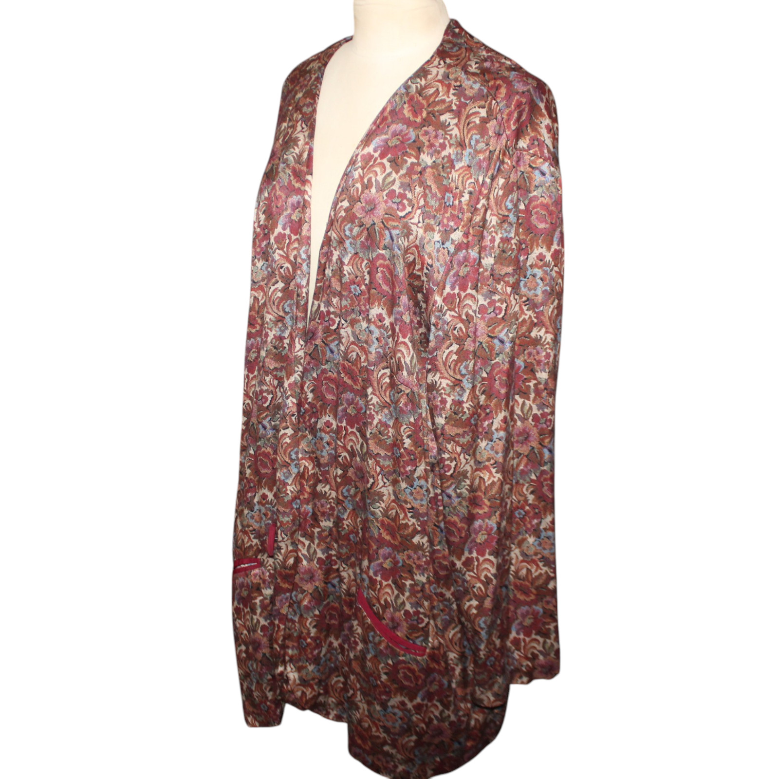 VINTAGE BGB LTD Cardigan Sz L Grandma Sweater 80s Retro Artsy Maximalism Top