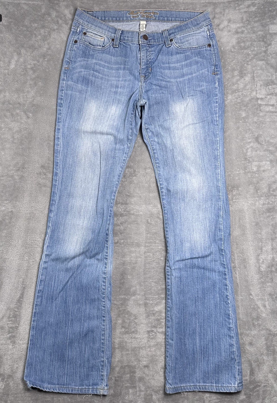 VTG Abercrombie&Fitch Jeans Emma Low Rise Slim Bootcut Sz6L ACT31x33 Y2K Grunge