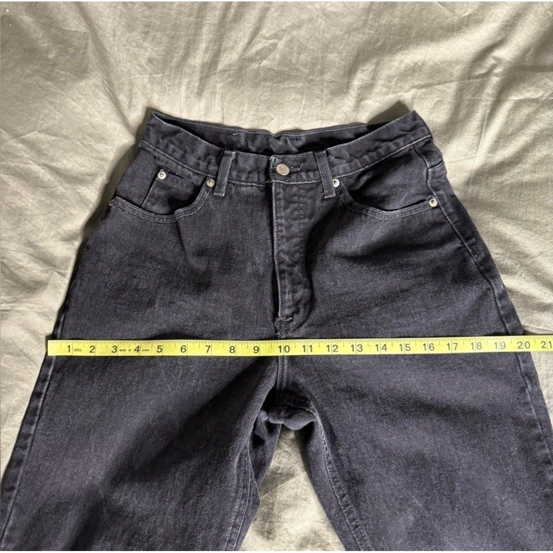 Vintage Calvin Klein Black Jeans 26×39 Size 10 Made in USA 100% Cotton 90s Y2K