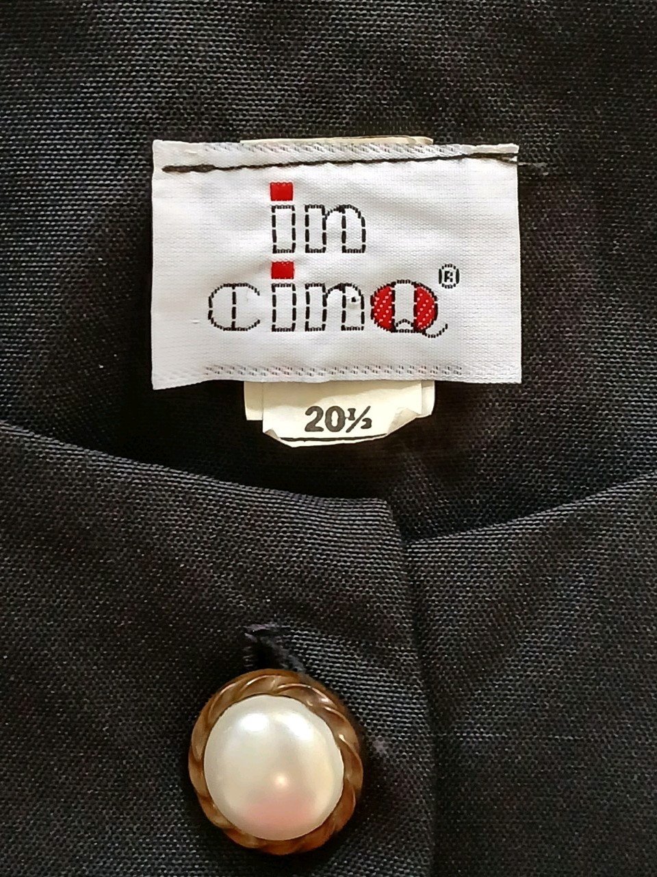 In Cinq Size 20 1/2 Skirt Suit Solid Black Long Sleeves Elastic Waist