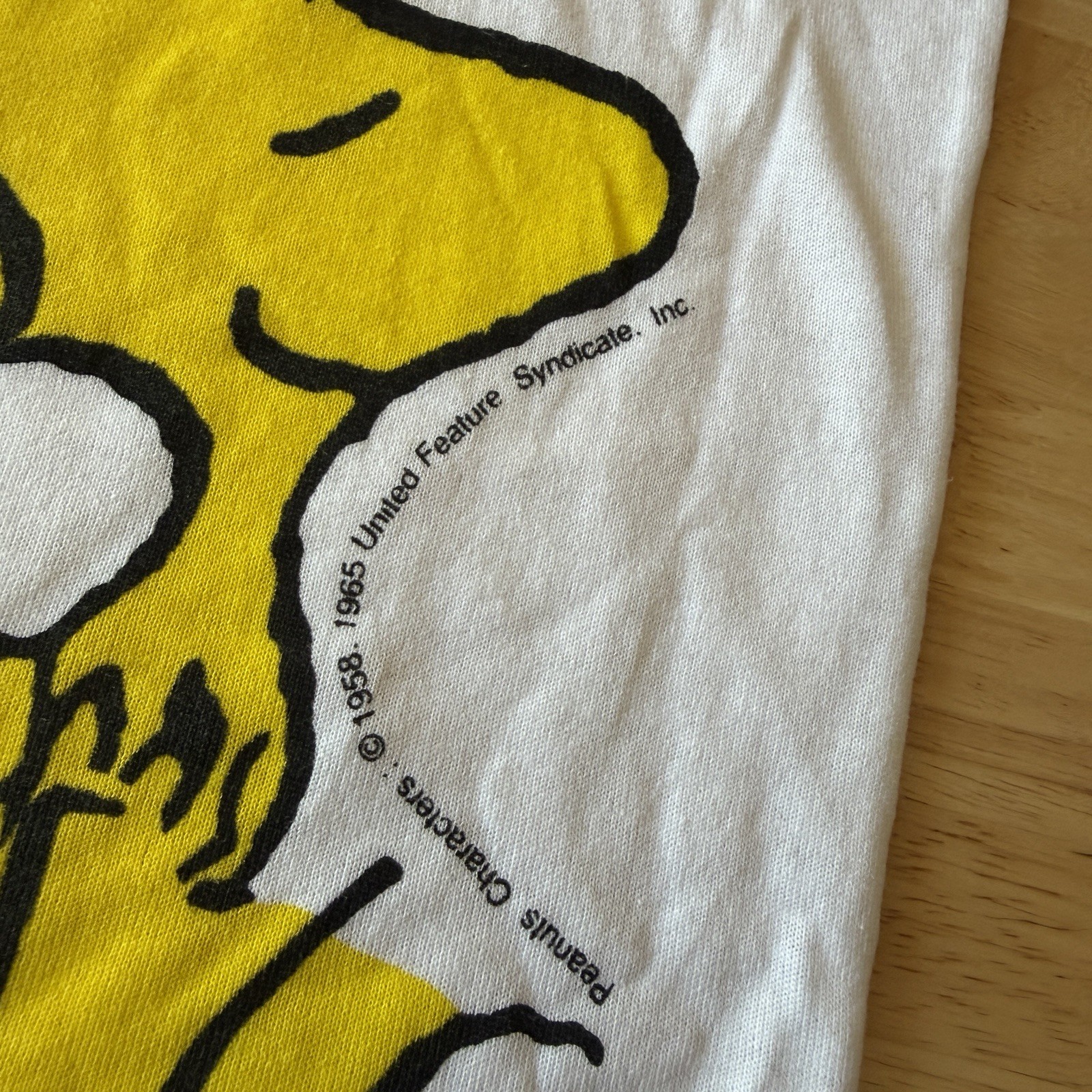 Vtg Peanuts Snoopy Woodstock T Shirt Dress USA Single Stitch 60s Vintage
