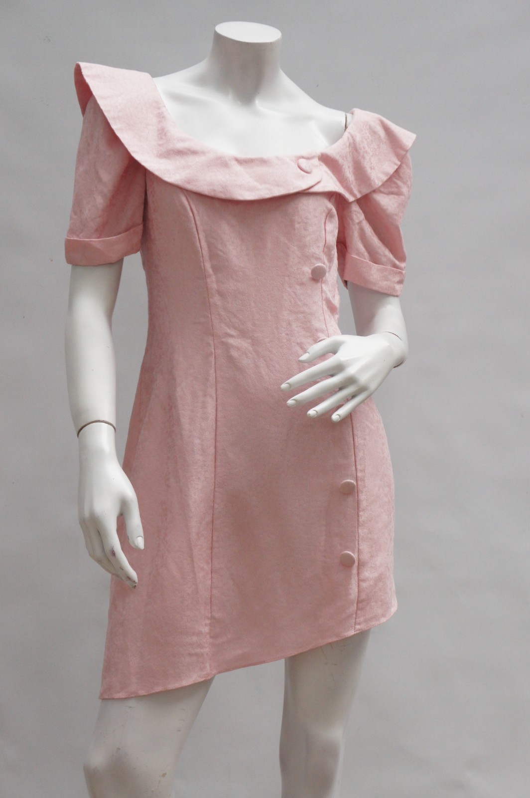 Vintage 80s-90s Pink Mini Dress By Dance allure a Division Of Alfred Angelo Inc.