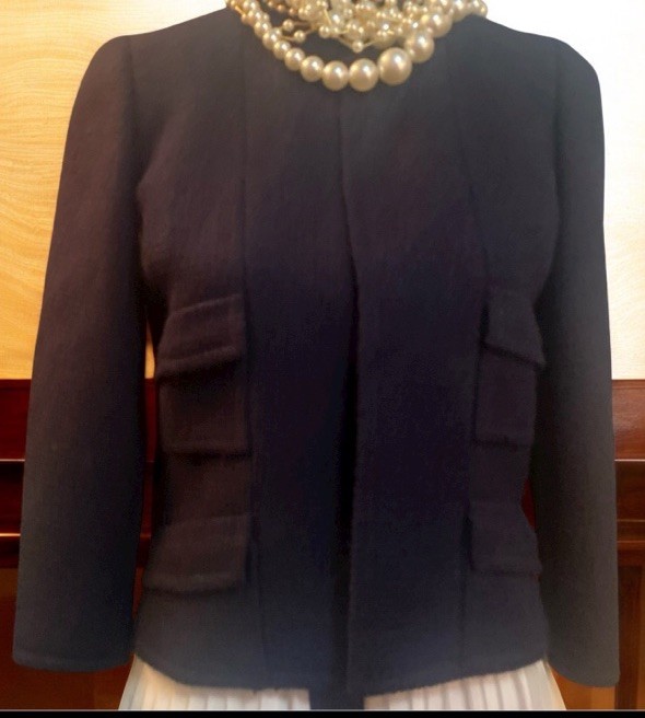 Vintage 1960s Blue Wool blazer New York Union Made Women