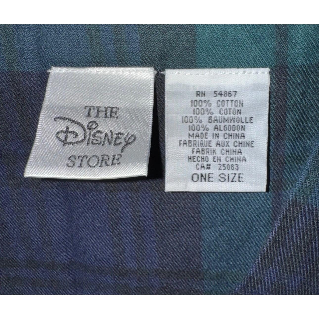 Disney Store Vtg Winnie the Pooh Plaid Cotton Nightgown Shirt OSFM Loungewear