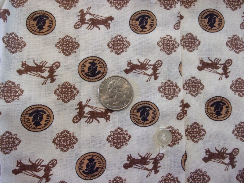 NOS Vtg Women’s 32 Princess Margaret By COLONIAL Cotton SHIRT Roman Theme RETRO