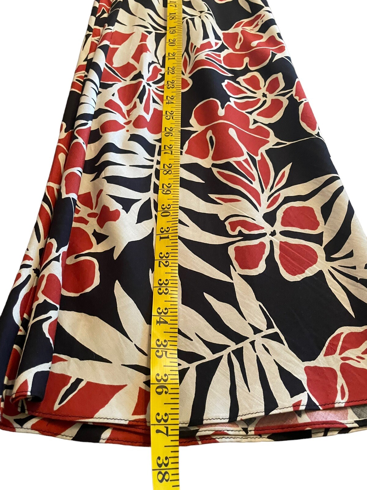 Vintage Nani of Hawaii Dress Tropical Hawaiian Knee Length Sz Small Tan Floral