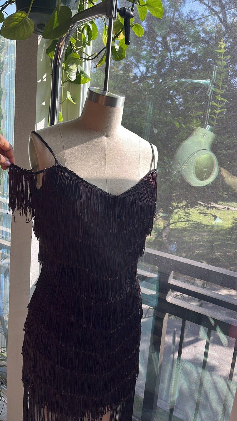 Vintage 80s TD4 by Electra Fringed Flapper Dress