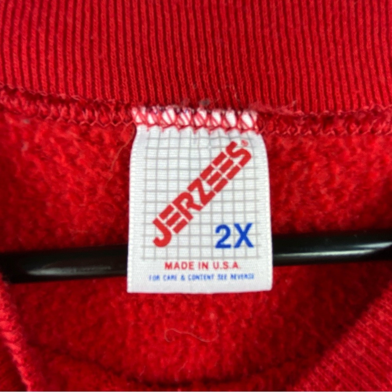 Vintage Cross Stitch Cats Sweatshirt Red Holiday Size 2X Christmas Kitty
