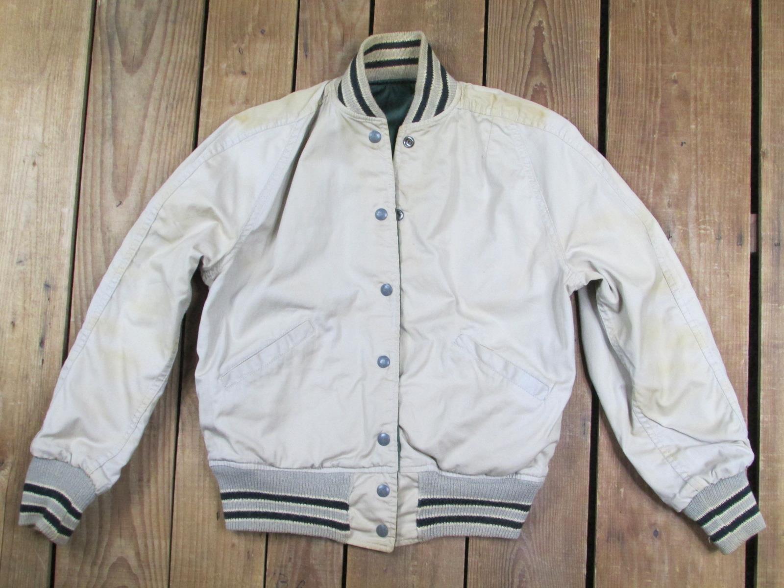 Vintage 1950s Butwin Satin Athletic Jacket Green/Silver Newmanstown H.S. PA.