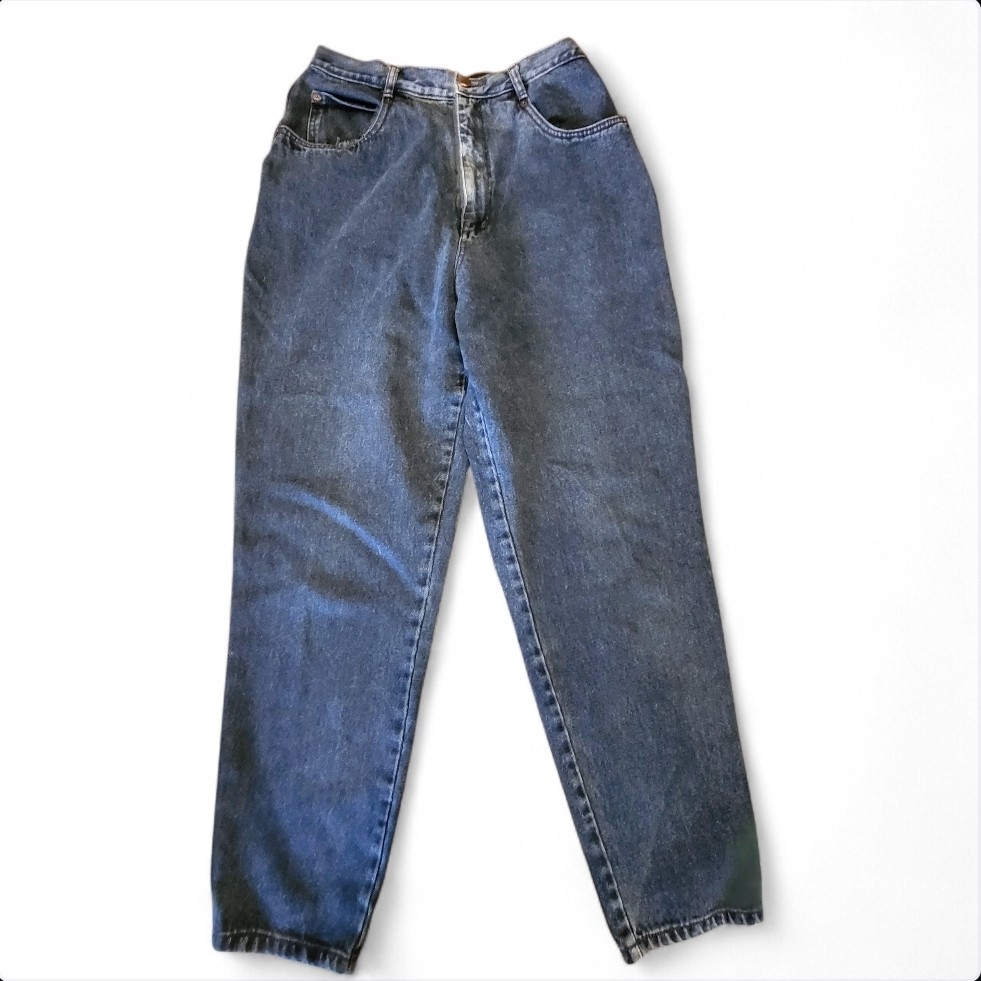 Bill Blass Baggy Tapered Jeans Women’s 14 High-Rise Med Wash Vintage (Modern 8)