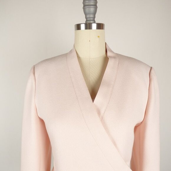 Vintage Happy Legs Double Breasted Blazer Jacket Pink M/L Preppy Retro 80s 90s