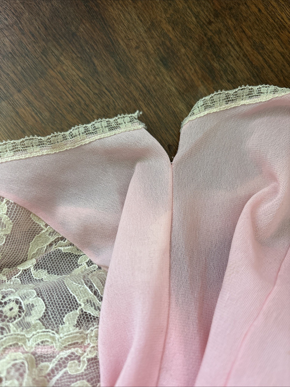 Vintage Hollywood Vassarette Lace Camisole Pink Tank Top Crepelon Size 34 *Read