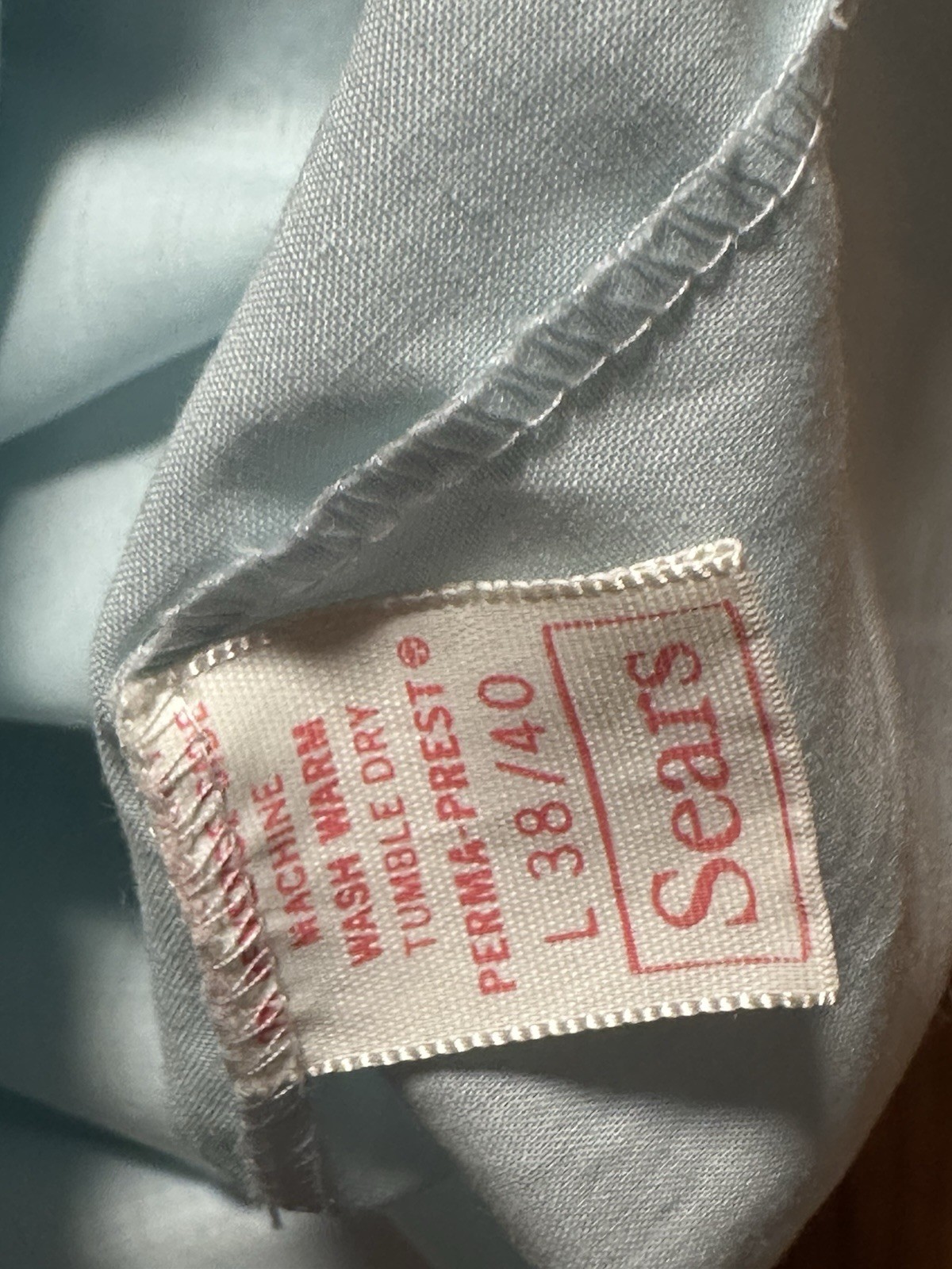 VTG Sears Perma-Prest Light Blue Nightgown Size 36/38 Mother’s Day Gramma Summer