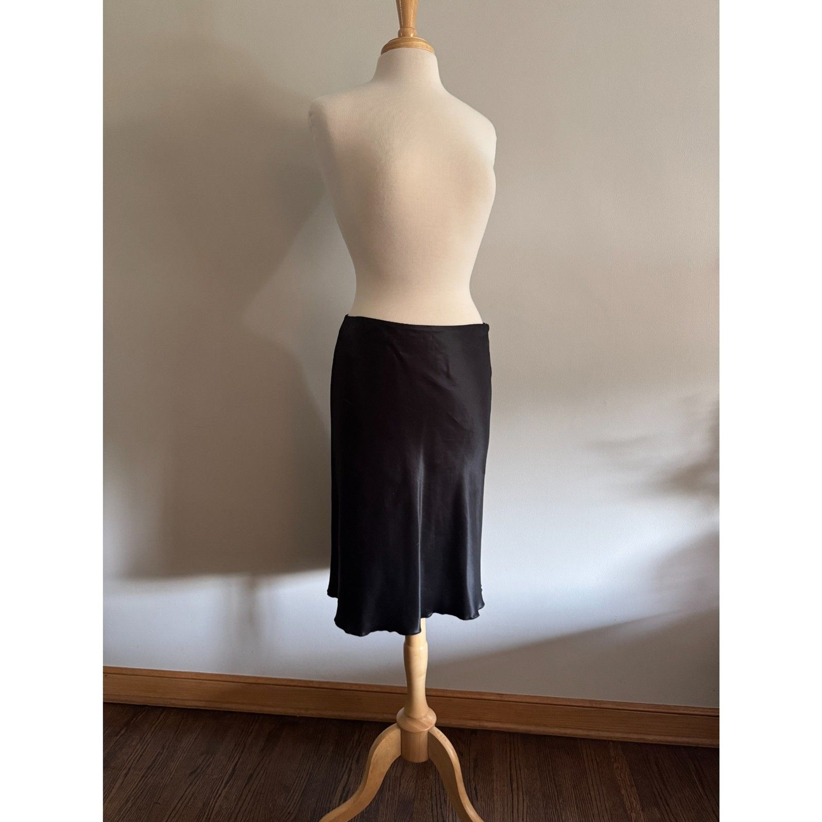Italian Designer Emporio Armani Silk Blend Black Skirt | 44