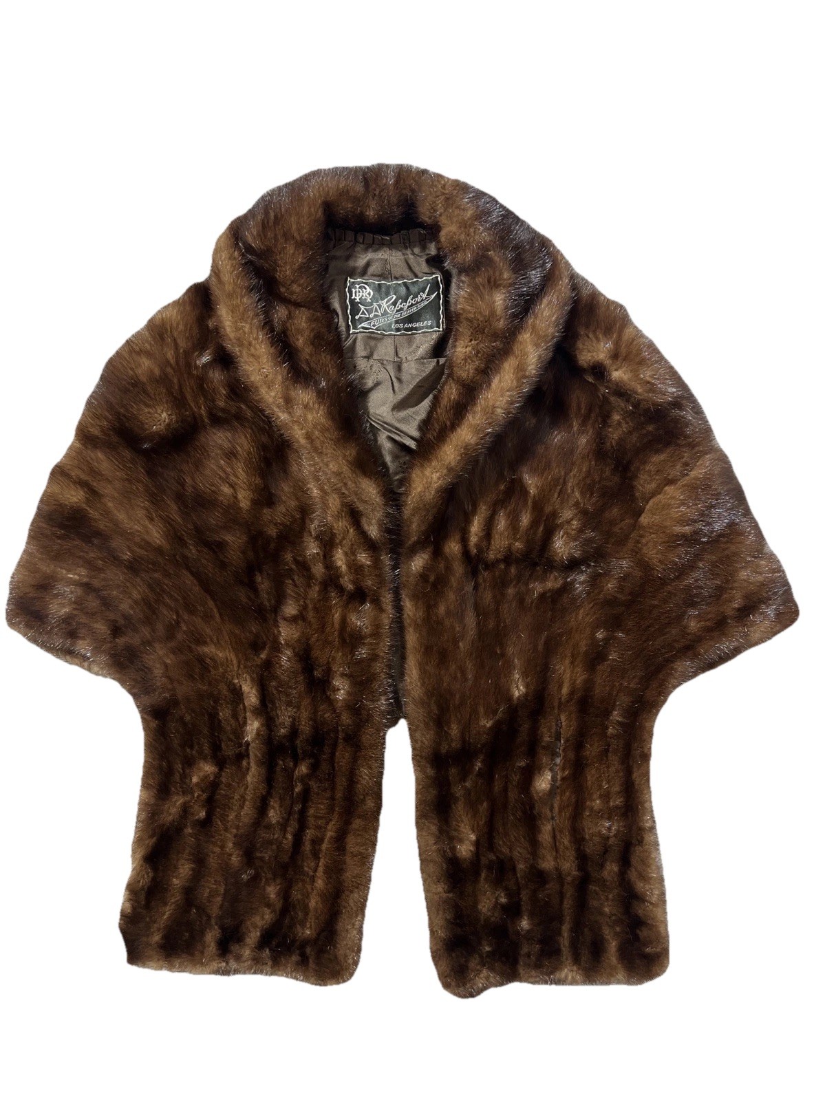 vtg rapoport Los Angeles fur shawl Fur Cape / Stole Jacket Old Money Mob Wife