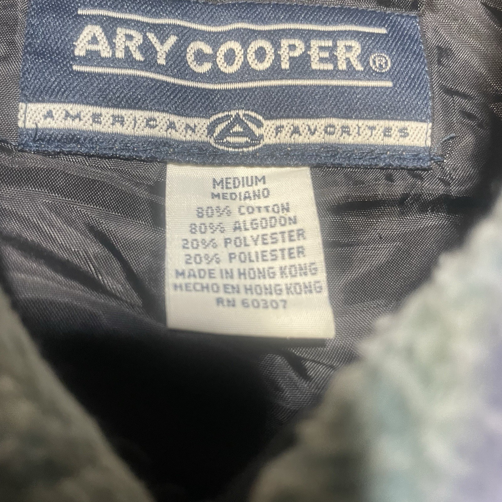 Vintage 90’s Ary Cooper Fleece Flannel Long Sleeve Flannel Style Shirt Hong Kong