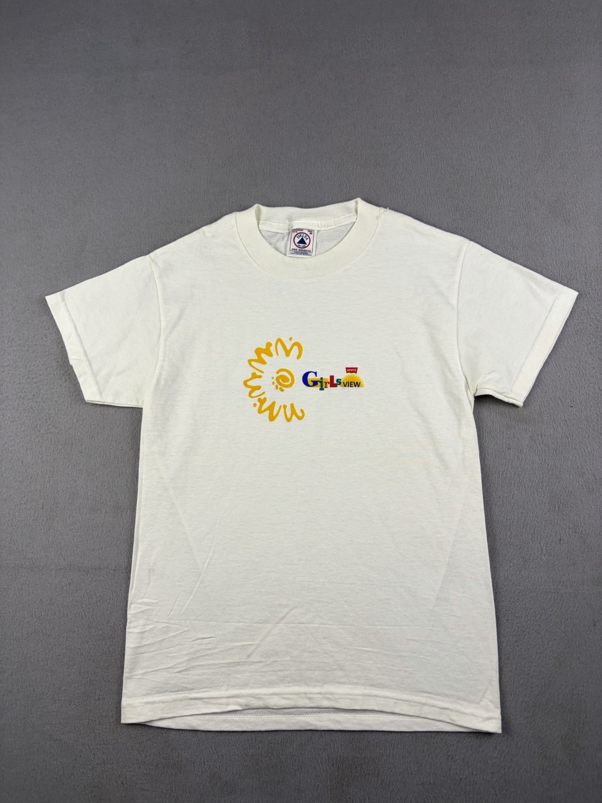 Vintage Levi’s Baby Doll T Shirt Fits Womens Small White Levi’s Girls View Promo