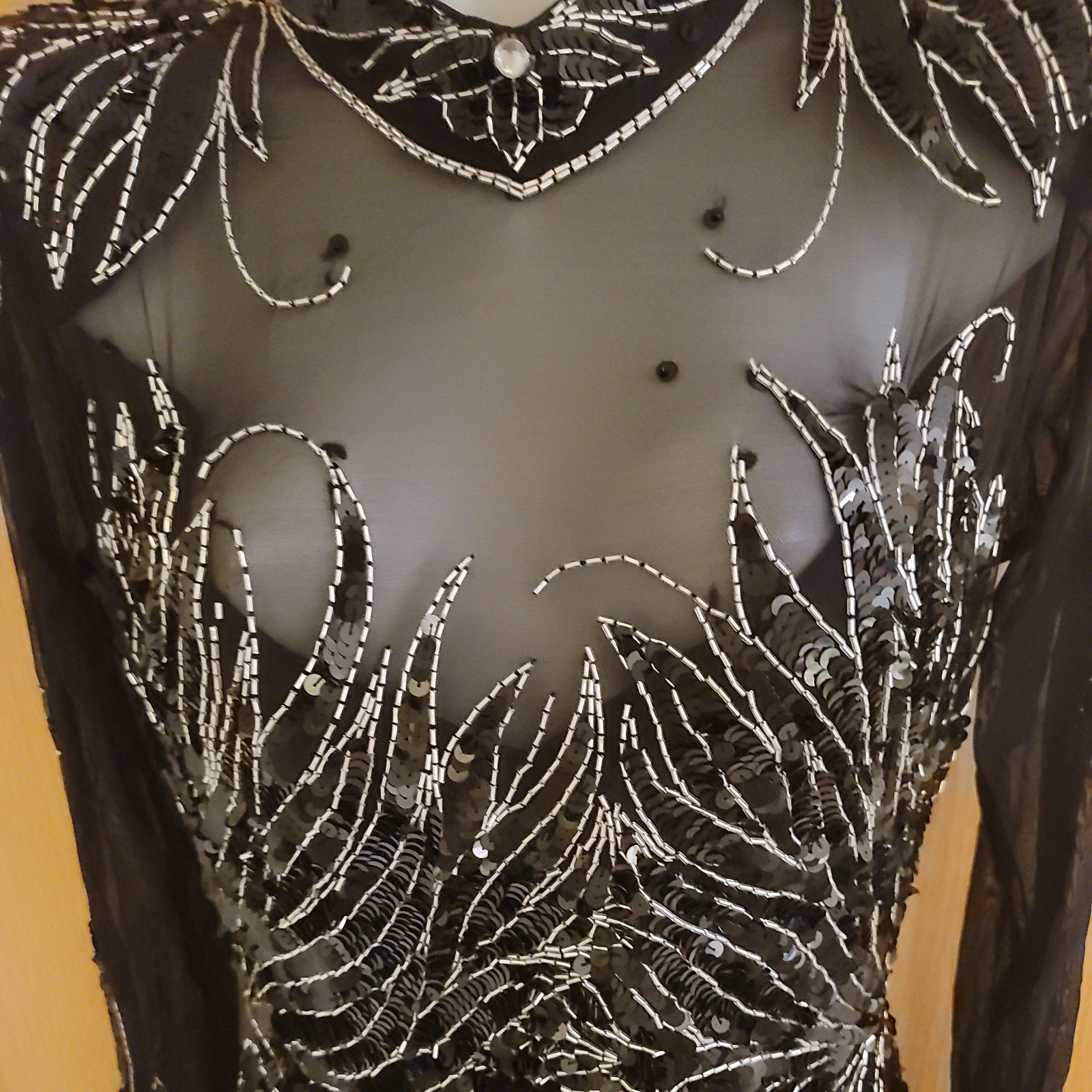 VTG VINTAGE Casadei Women’s Vintage Dress GLASS beaded Size 8
