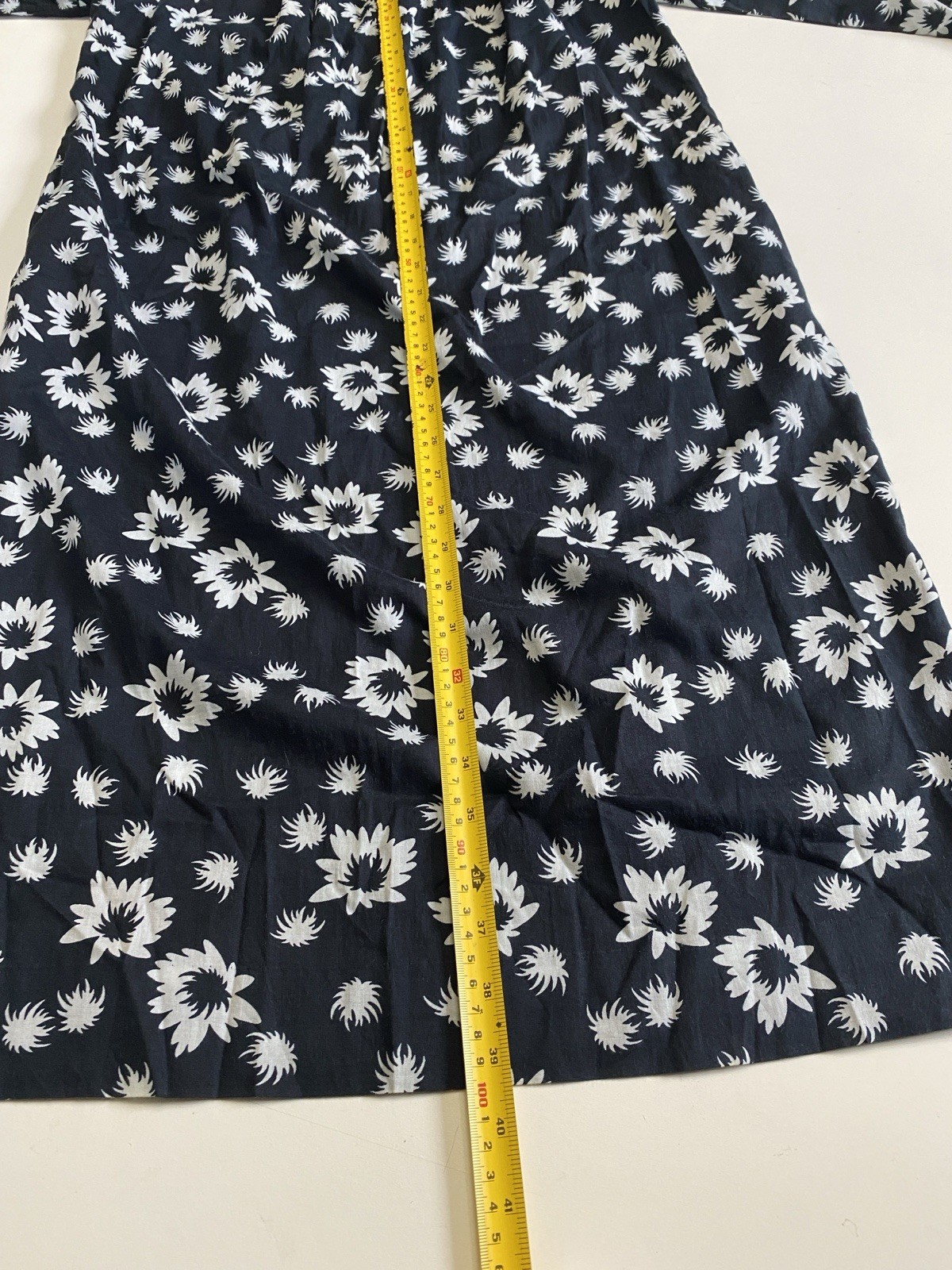 Vintage 80s Stanley Sherman 6 100% Cotton Belted Dress floral square neck