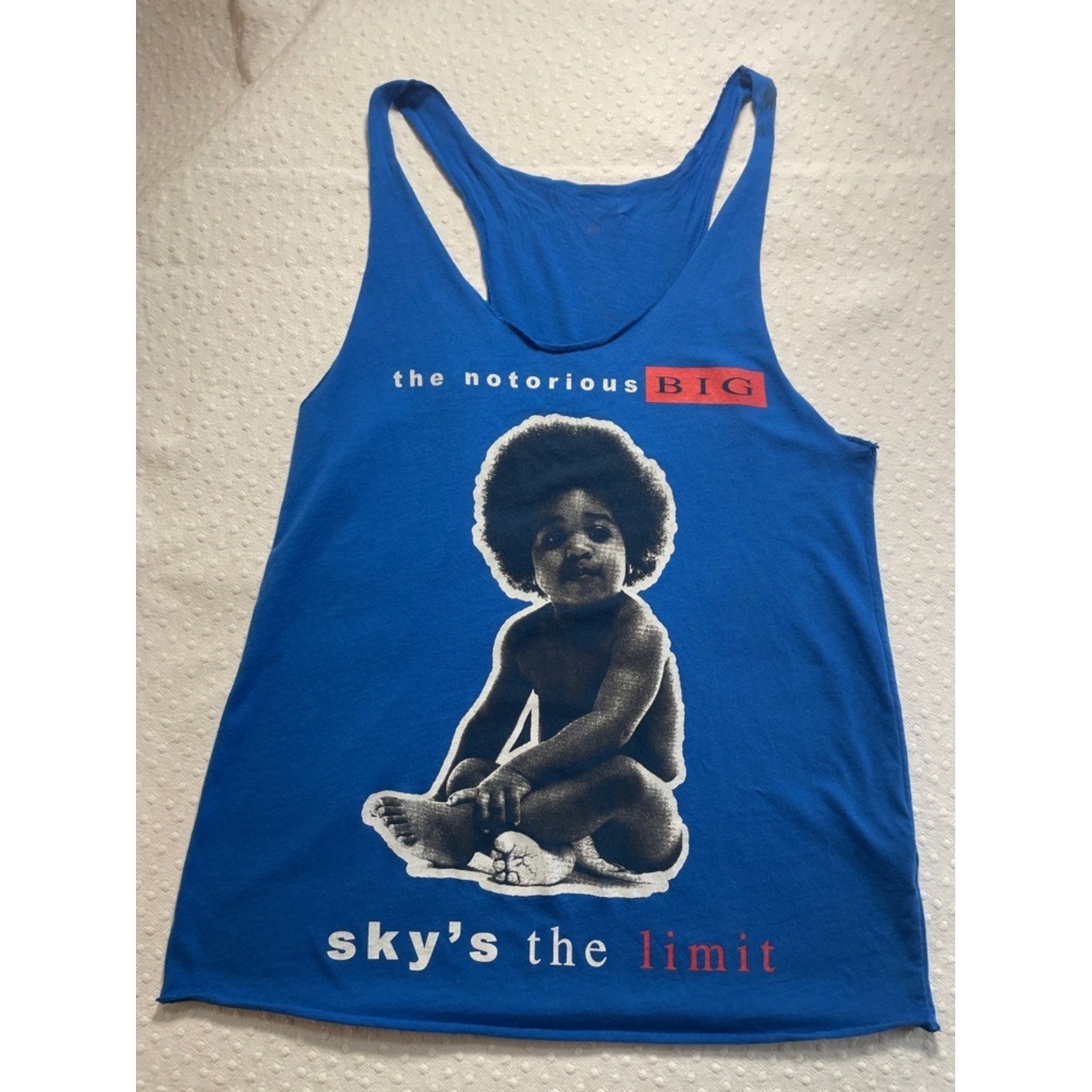 Vintage Notorious BIG small tank raw edge razor back