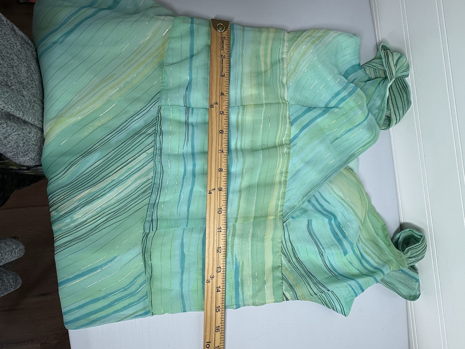 VTG Sears Lingerie Liquid Satin Light Blue Tap Pants Lace Trim USA Sz M 12/14
