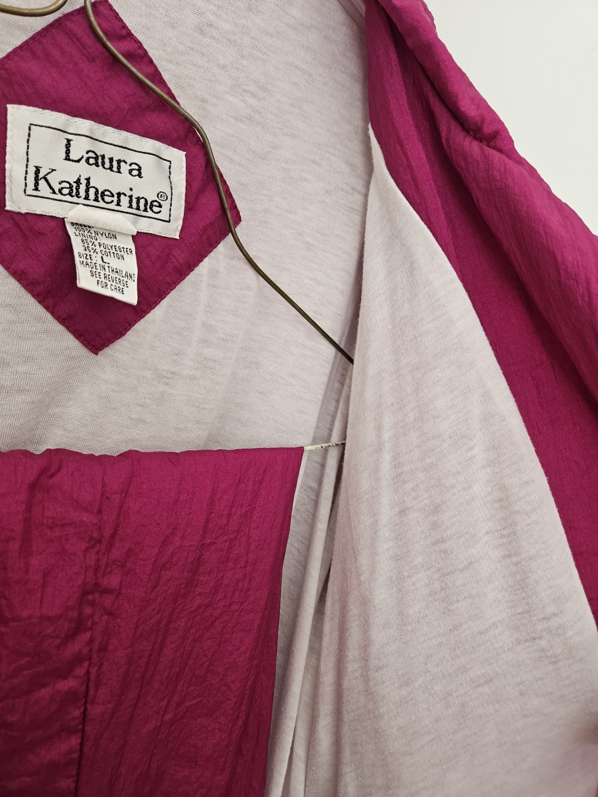 VTG LAURA KATHERINE Womens Adult Pink Track Suit Jacket Pants L