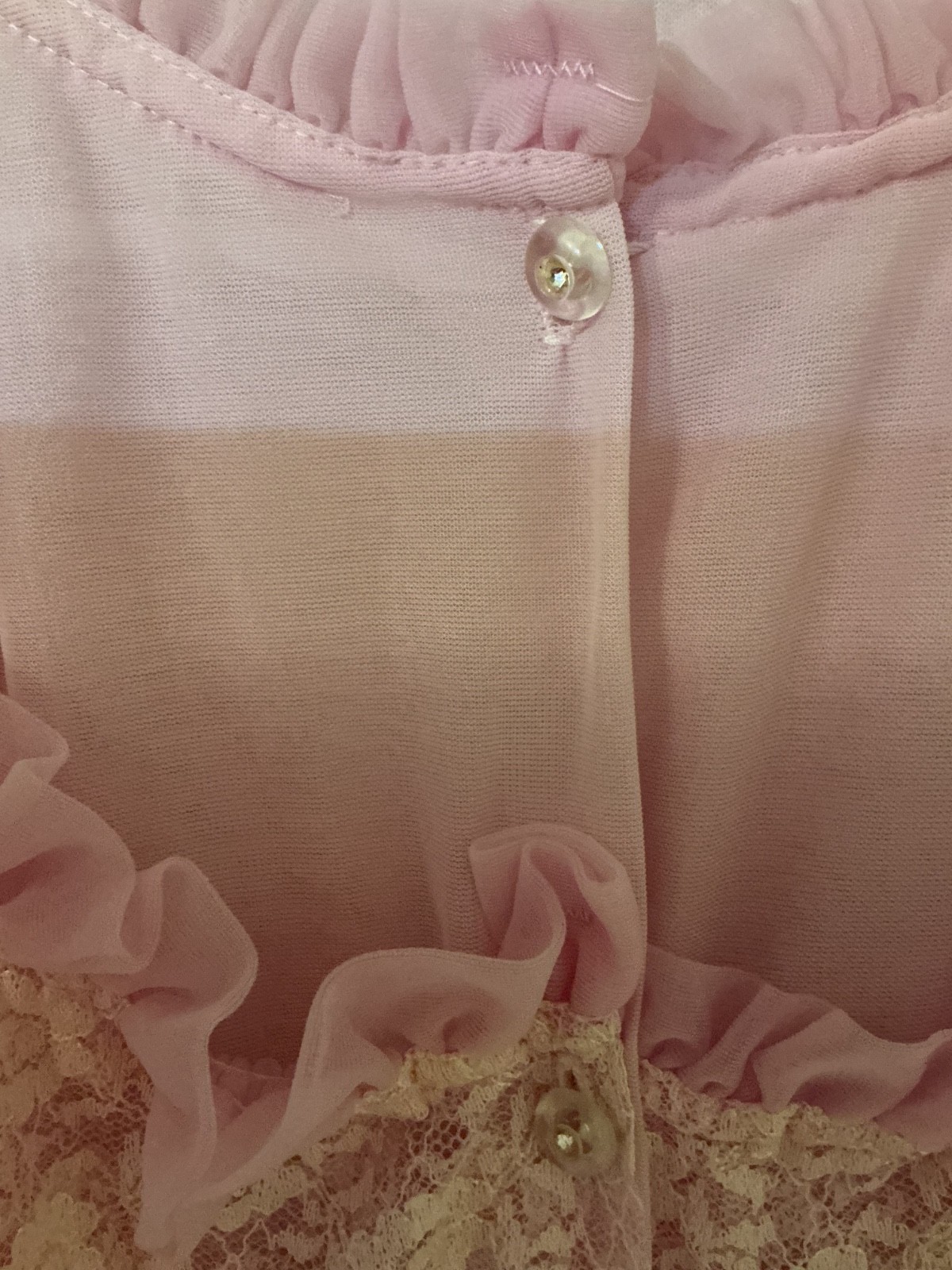 VINTAGE PEIGNOIR SET NYLON CHIFFON I DREAM OF JEANIE STYLE NIGHTGOWN UNION MADE