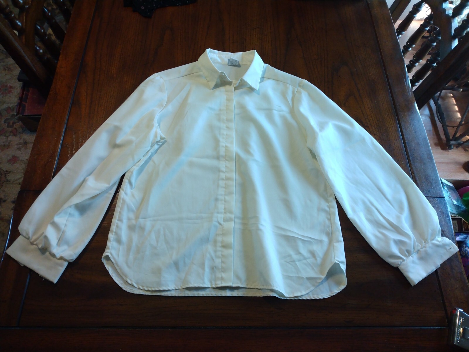 Vintage 1950’s Terry Chicago Cream Long Sleeve Button Up Dress Shirt