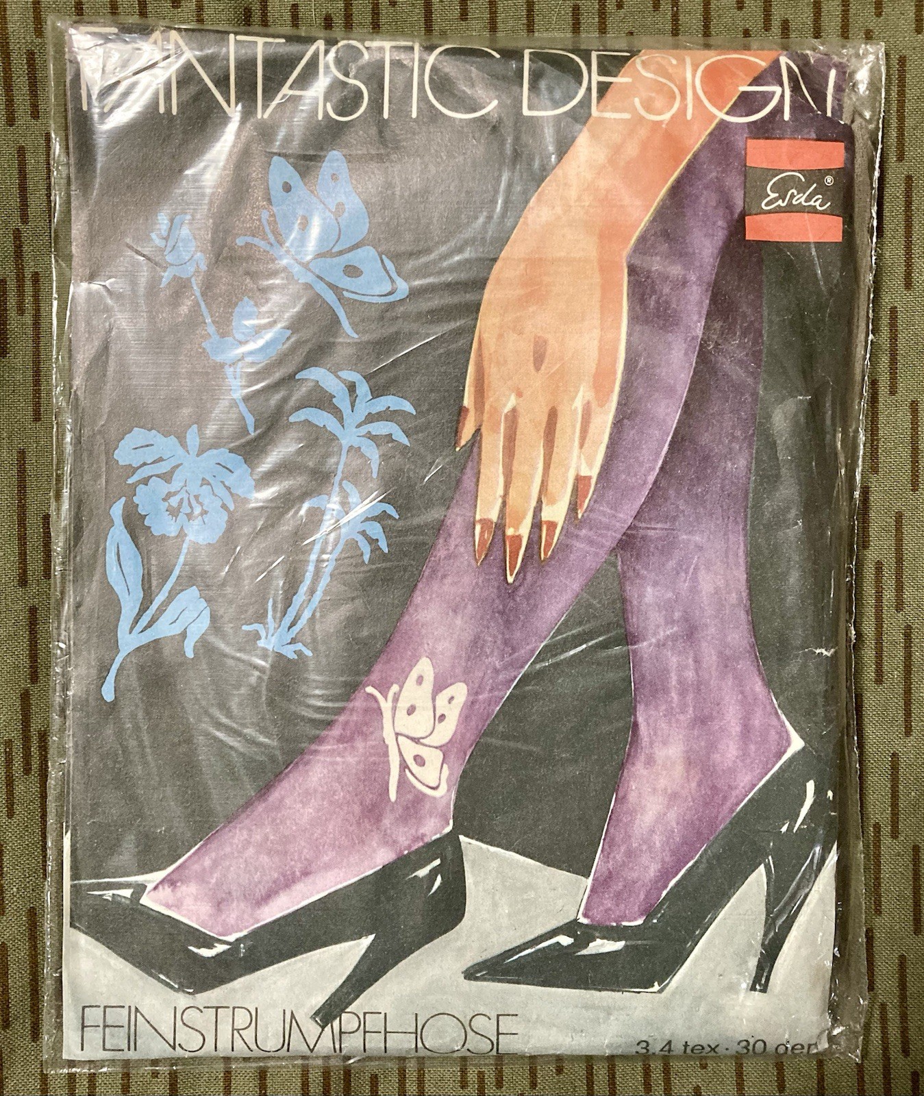 East German Vintage Women’s Stockings, DDR Original•30 den•Gray/Pewter Color•M94