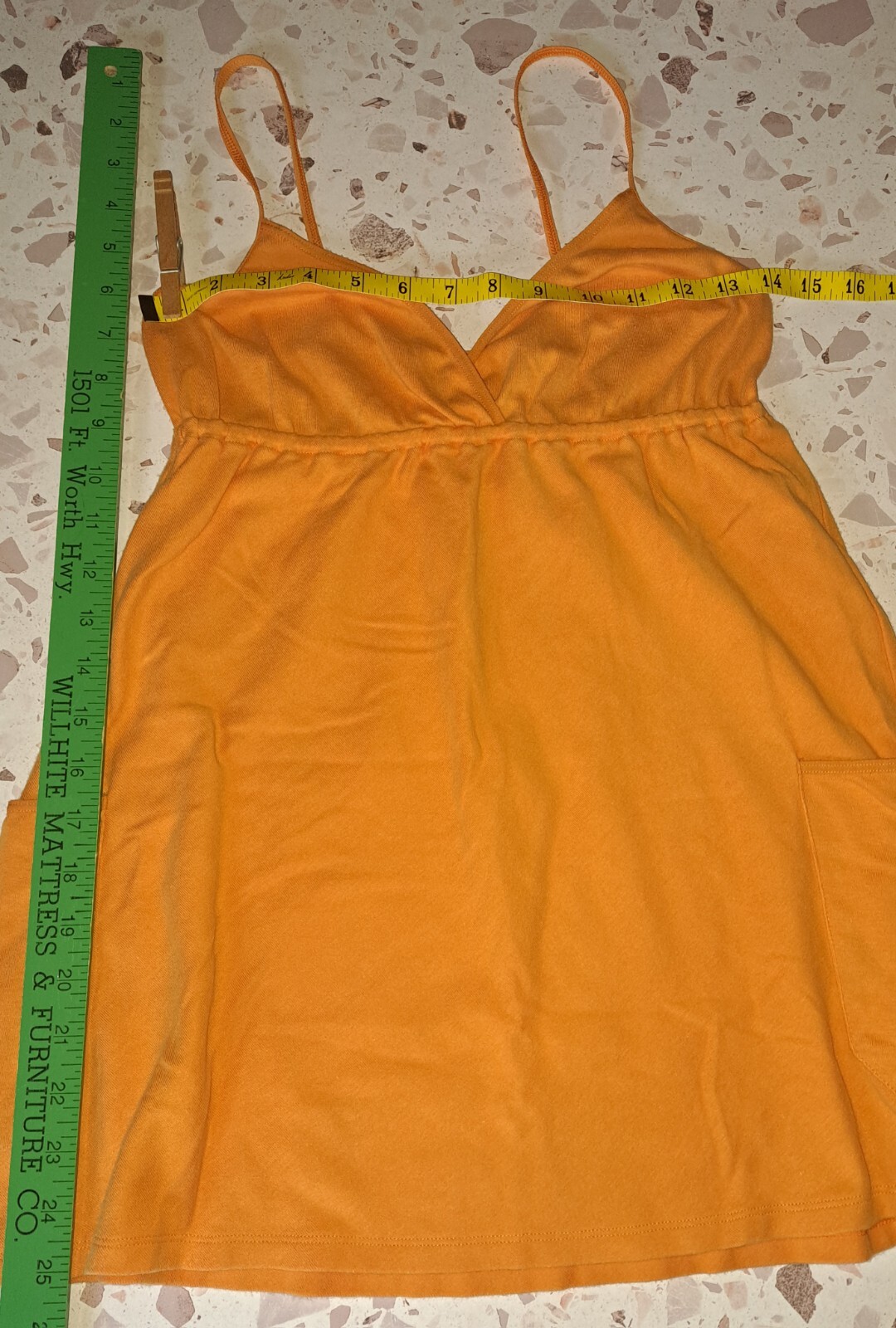 Vtg Victoria’s Secret Tee Shop Cotton Babydoll Top Orange Medium 90s Pockets