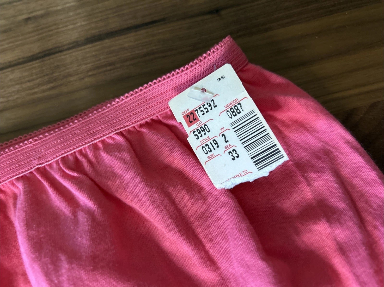 Vtg 90s Panty House Panties Sz 12 100% Cotton New Old Stock Pink Full Cut Brief
