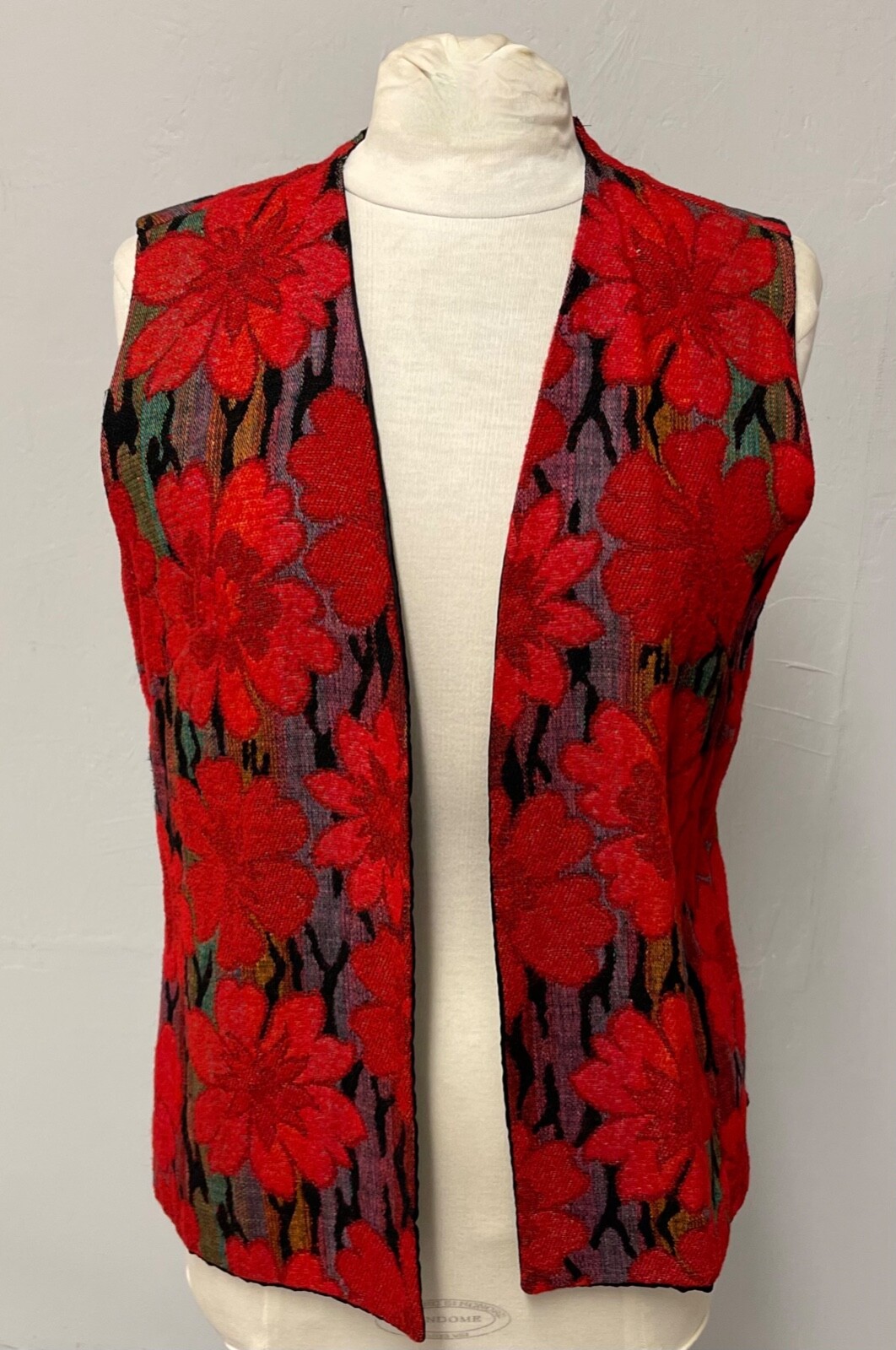 Womens Vintage Prior Westerns Denver Open Front Lined Vest Sz. 36