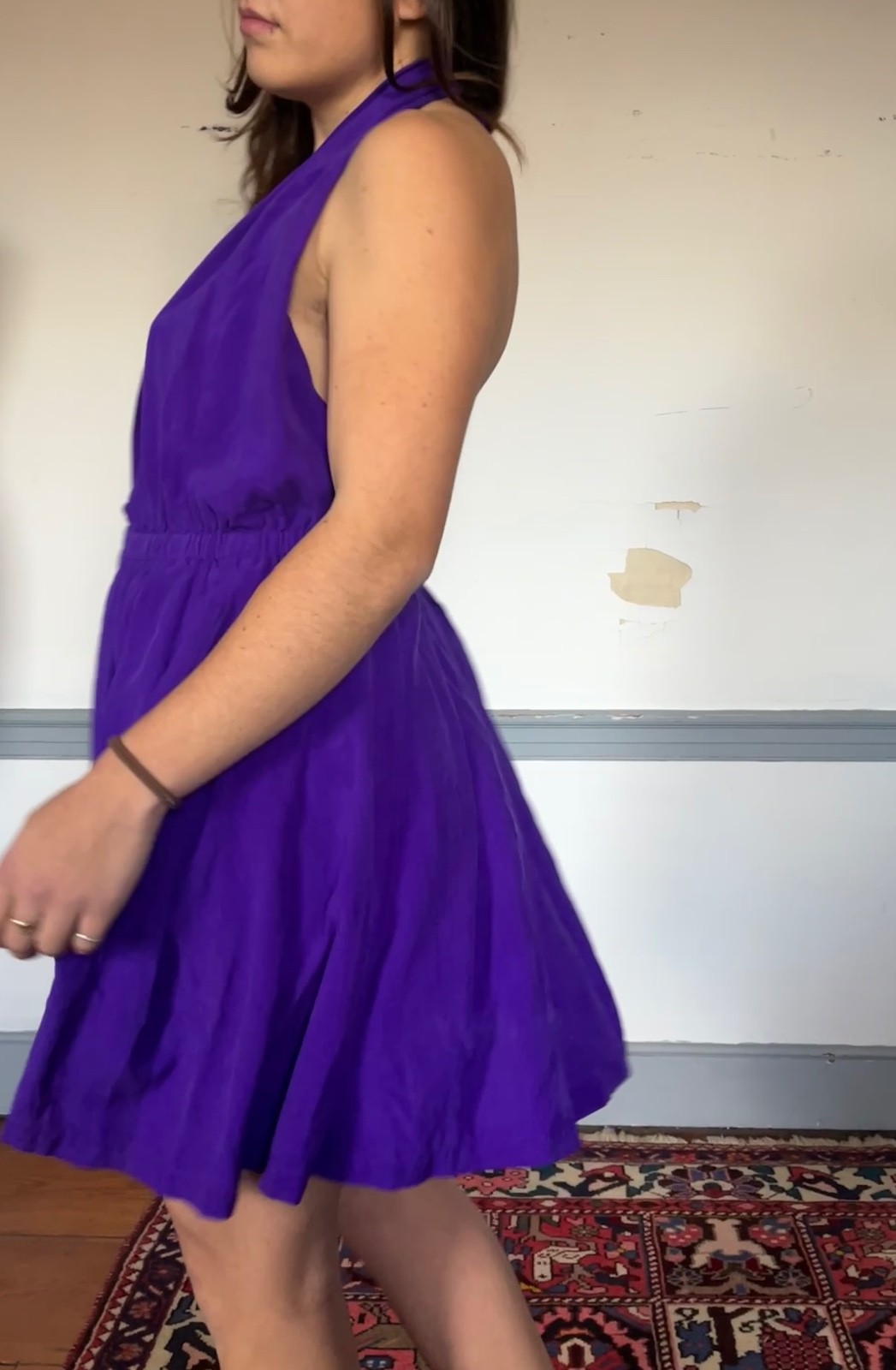“Buy It Now + Best Offer” Vintage purple, Donna Karen silk dress