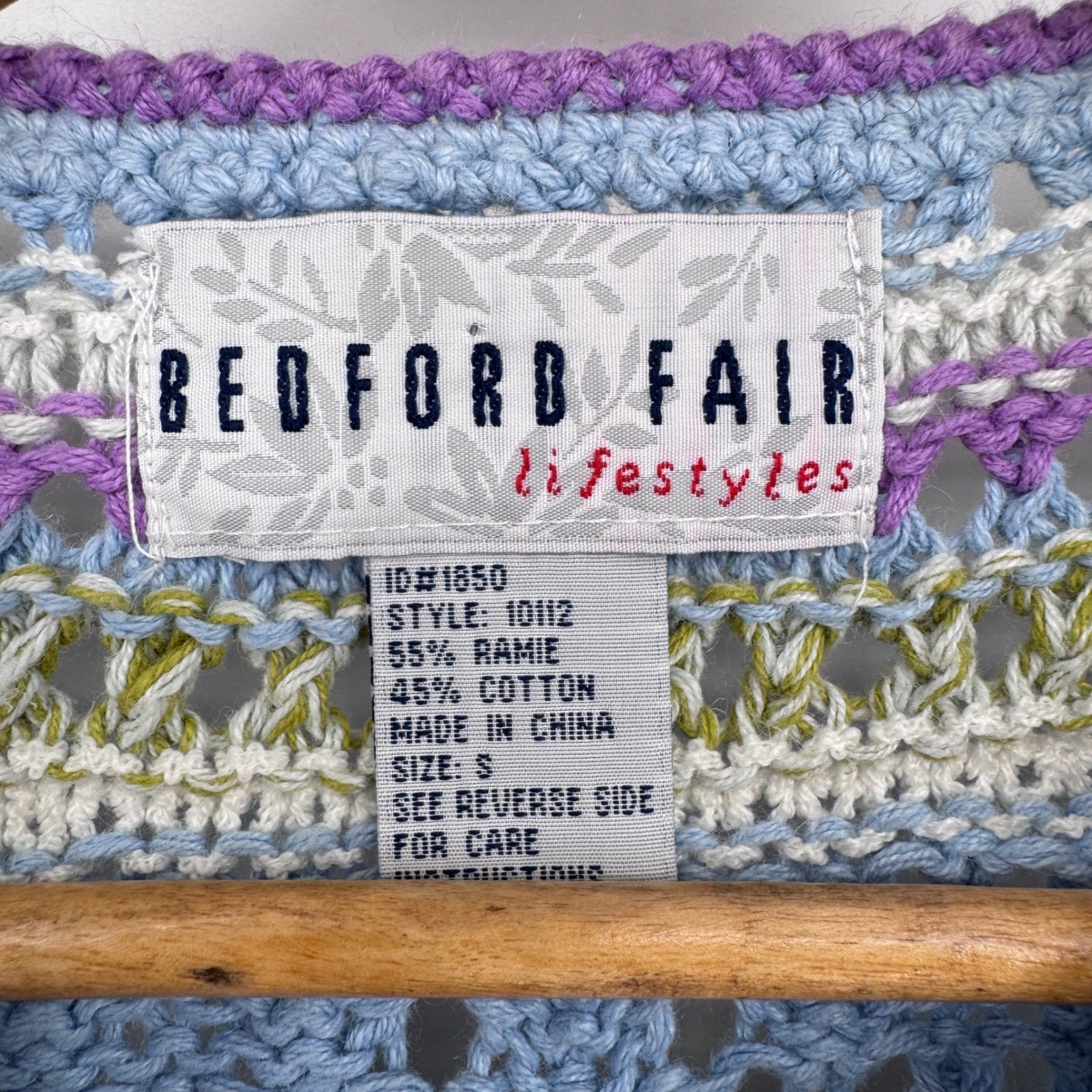 Vintage Bedford Fair Lifestyles Knit Cardigan Small S Grannycore Floral Pastel