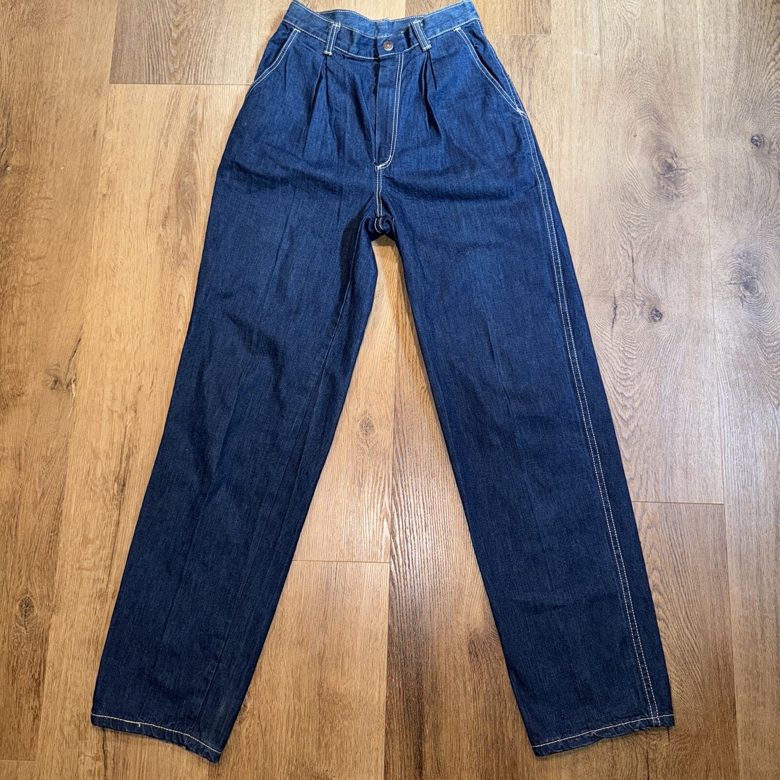 Stuffed Jeans Vintage 70s Denim Blue Jean Mod Hippie USA Womens sz 7 Waist 26 31