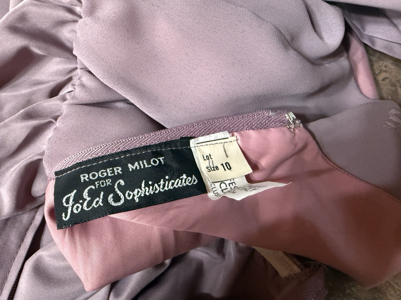 VTG Roger Milot for Jo Ed Sophisticates Embroidered Maxi Dress S Cottage Preppy