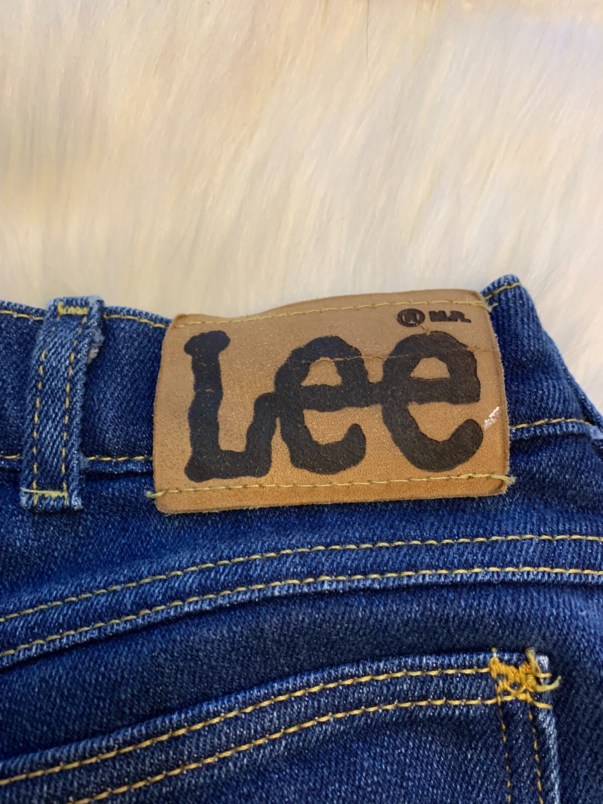 Vintage Lee Riders Blue Jeans Tag Women’s Sz 14ish USA Union Made Tapered READ