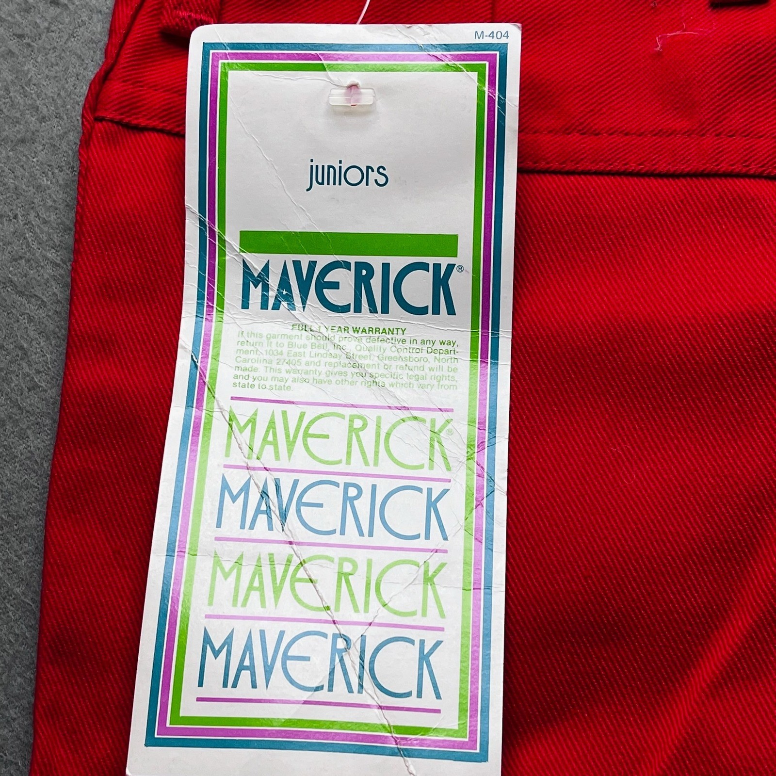VTG Maverick Women Short Shorts Red High Waisted Deadstock USA Size 9 70s 80s