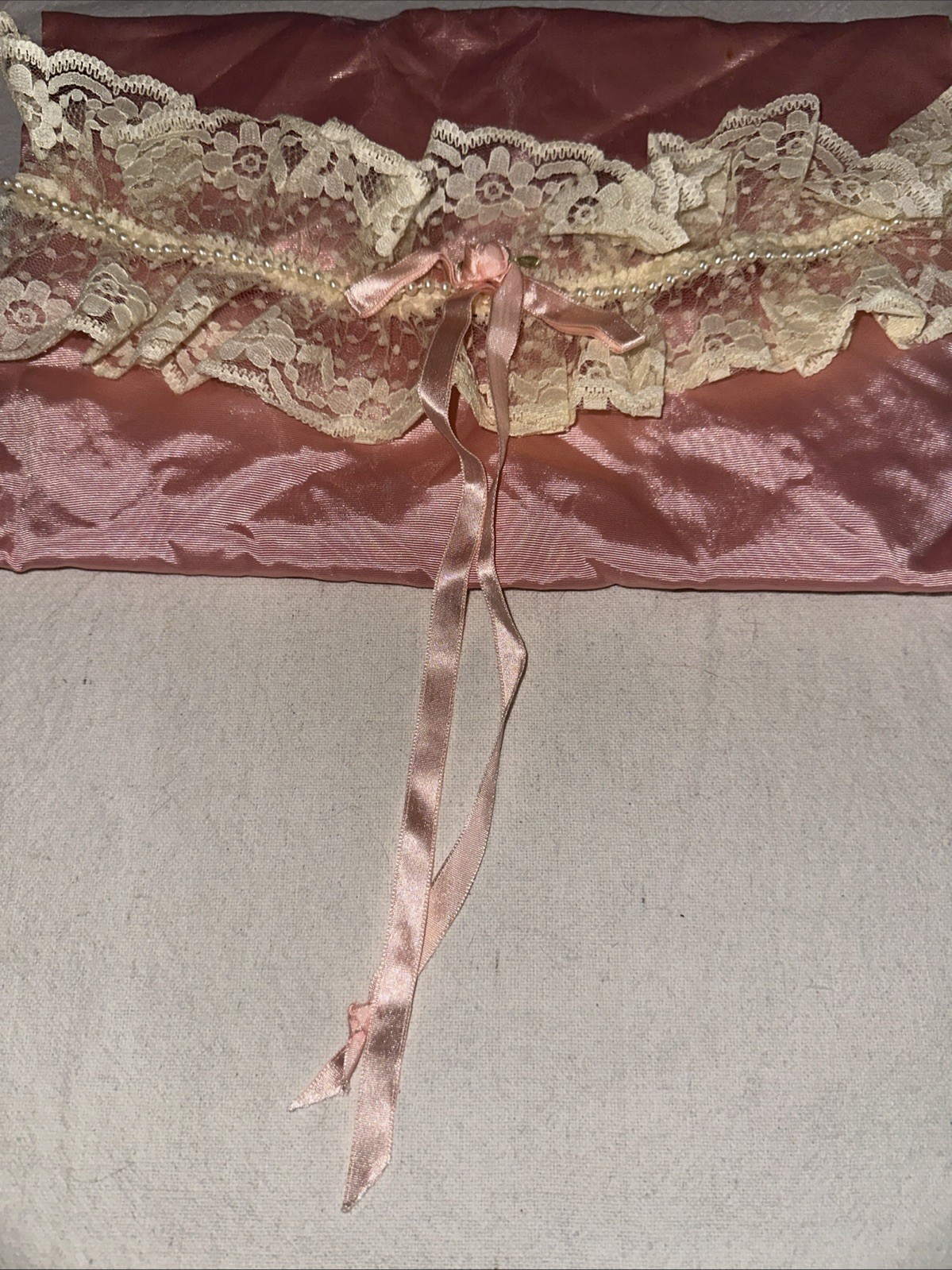 Vintage Victoria’s Secret Satin Taffeta Lingerie Bag And Gold Label Tap