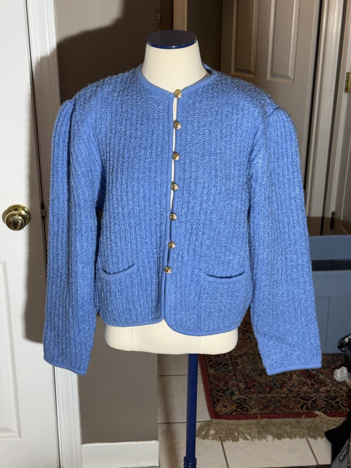 Tanner XL Acrylic Light Blue Sweater (vintage New Old Stock, 90s)