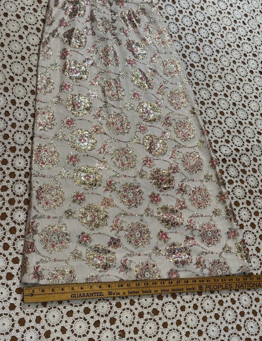 VTG 60s 70s Alice Of California Floral Maxi Skirt Boho Classic Intricate Design