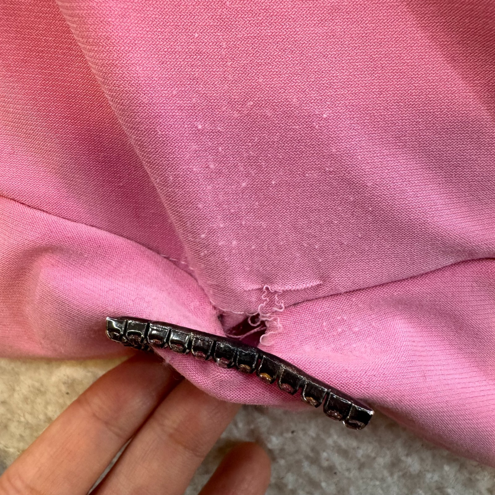 90s Y2K Vintage Pink Top Small Medium Flared Sleeve Slinky Stretch Rave Fairy