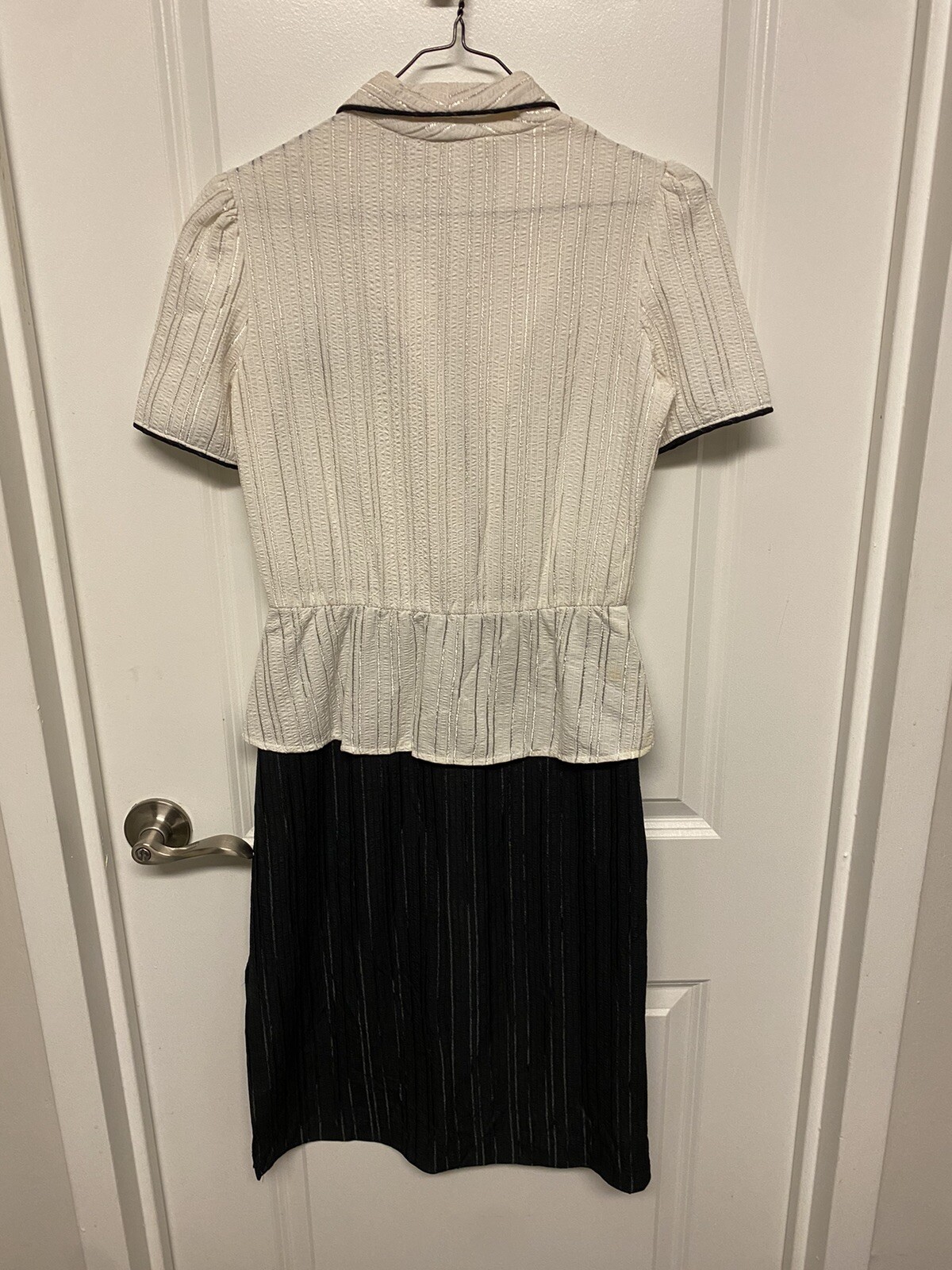 Vintage 1970s Women’s Black And White Dress