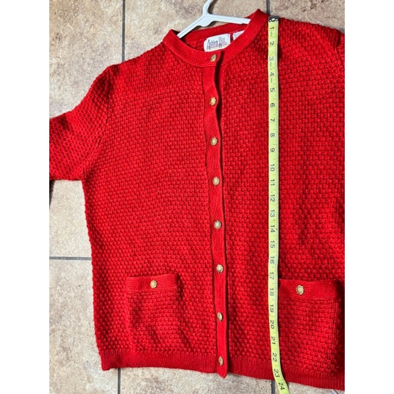 Vintage Ashley Hill Red Sweater Women’s Size Large,Cottage,Preppy,Regency