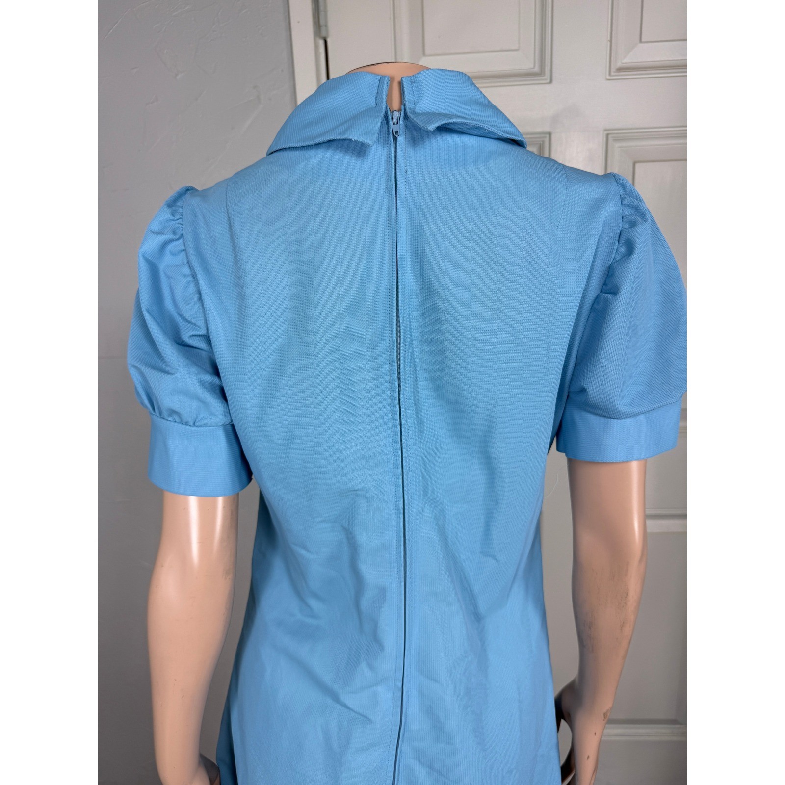 Vintage 60s 70s Barco Dress 11/12 Nurse Uniform Pockets Pintuck Nylon G3-16