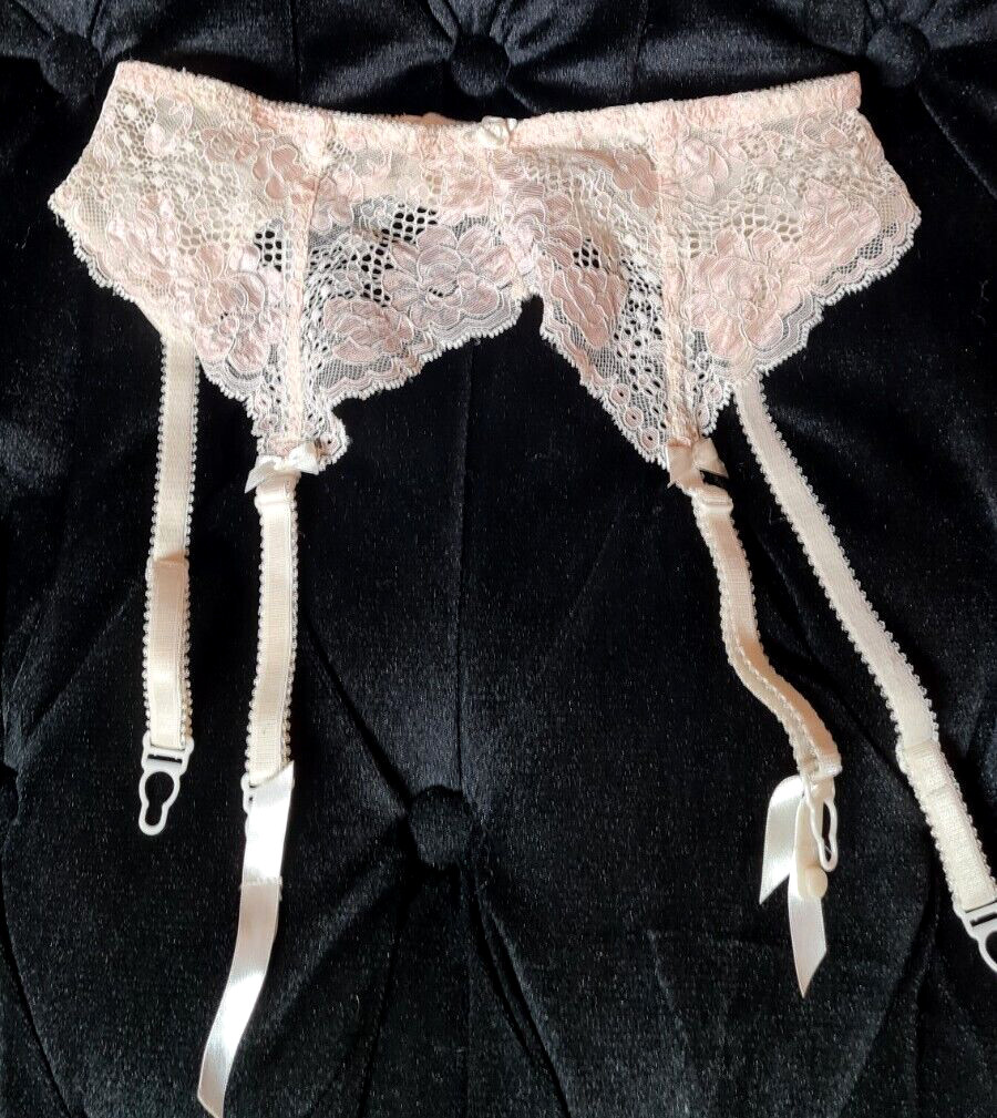 VTG VICTORIA’S SECRET Satin Garter IVORY M Second Skin