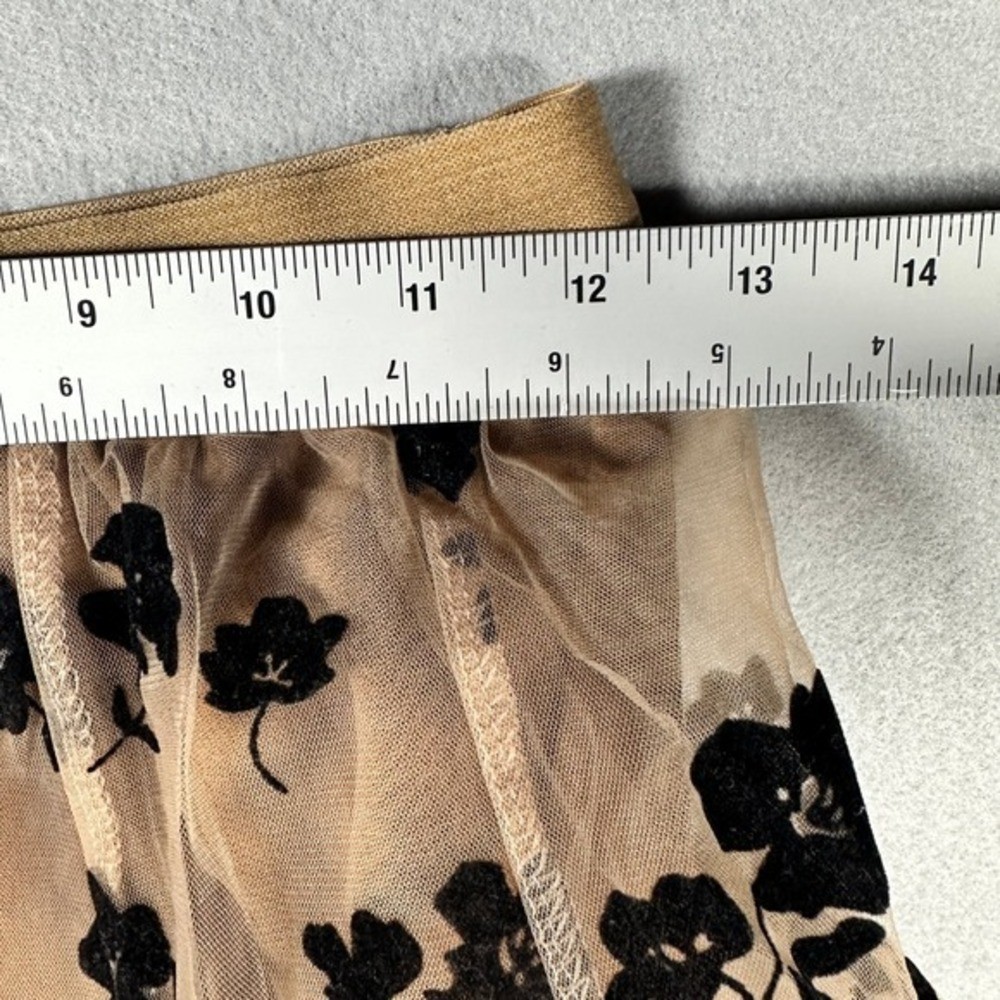 Chicwish Floral Velvet Mesh Midi Skirt Romantic Cottagecore Whimsigoth Size S